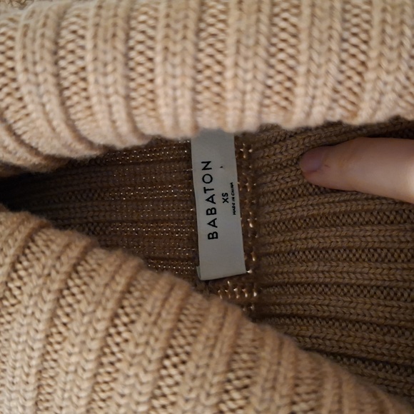 Babaton Women's Tan/Camel Guell Turtleneck Cropped Sweater (Size XS) - Picture 4 of 7